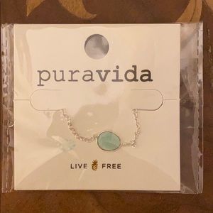 Pura Vida Tear Drop Stone Necklace